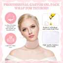 2 Pcs Thyroid Castor Oil Neck Wrap Reusable Organic Castor Oil Neck Pack for Thyroid Adjustable Castors Oils Compress Pack, Less Mess, Oils Not Included (White, Skin Color)