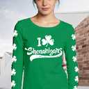 St Patricks Day Shirt Women Shamrock Shirts Lucky Irish Clover Tshirts Saint Patricks Day Long Sleeves (Green, M)