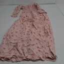 Women Summer Half Sleeve Cotton Ruffled Vintage Elegant Backless A Line Flowy Long Dresses, Size: S