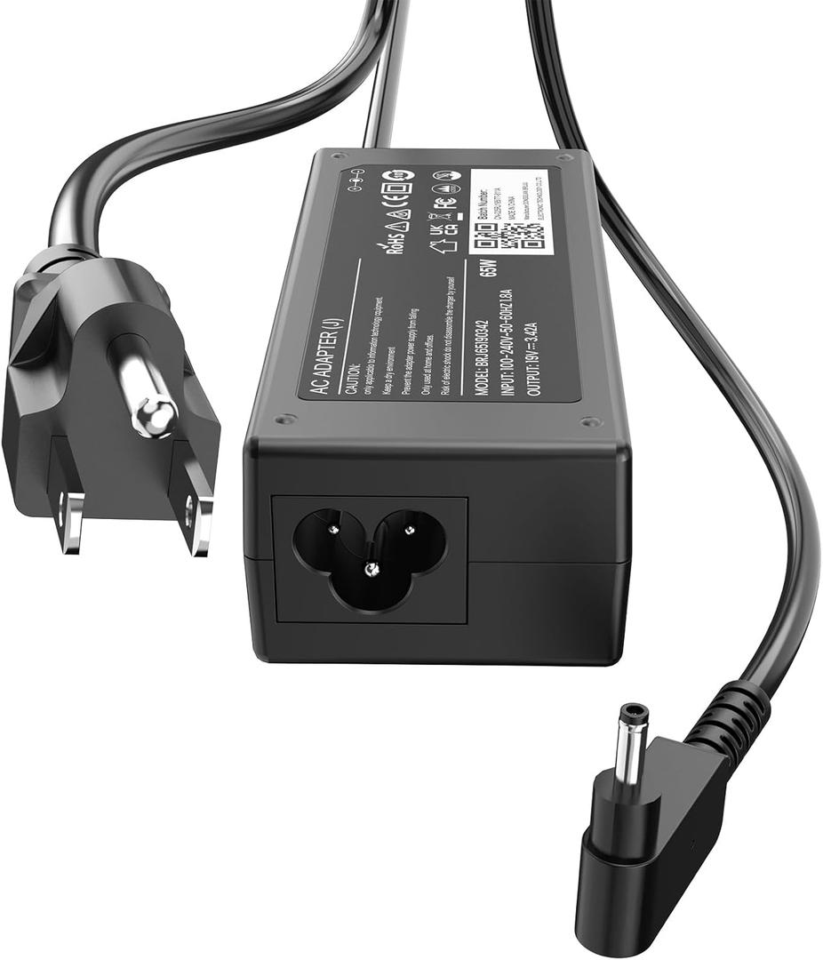 65W Laptop Charger Compatible with Acer Chromebook 11 13 14 15 R11 CB3 CB5 C740 C720 C738T C731 N15Q8 N15Q9 N15Q10, Aspire 1 3 5 Power Supply Cord