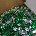 5Ft Pop Up Christmas Tree with Lights, Collapsible Pencil Tree Green, Skinny Christmas Tree Slim Xmas Tree, Artificial Tinsel Tree Foldable for Home Apartment Holiday Party Winter Decor