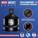 MTO 1" Female to 1/2" Male Impact Socket Adapter, 1-Inch Impact Socket Reducer, Chrome Molybdenum Alloy Steel, for Impact Wrench & Ratchet Use