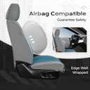 Coverado Seat Covers, Car Seat Covers Full Set, Leather Seat Covers for Cars, Car Seat Protector, Gray Car Seat Covers Front Seats and Back Seats Universal Fit for Most Cars Blue