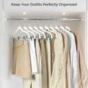 HOUSE DAY Velvet Hangers with Adjustable Clips 30 Pack, Non-Slip Suit Organizer with 360 Hook - Heavy Duty Hanger for Pants, Skirts, Blouses, Dresses - Outfit Hangers All-Season Space Saver (Ivory)