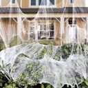 1000 sqft Spider Webs Halloween Decorations Bonus with 30 Fake Spiders, Super Stretch Cobwebs for Halloween Indoor and Outdoor Party Supplies