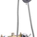 2 Handle Shower Faucet Set with Tub Spout Chrome, 2 Knob Tub and Shower Trim Kit with Rough-in Valve Wall Mounted