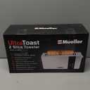 Mueller UltraToast Full Stainless Steel Toaster 2 Slice, Long Extra-Wide Slots with Removable Tray, Cancel/Defrost/Reheat Functions, 6 Browning Levels with LED Display, Housewarming Gifts New Home