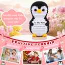 JoycuFF Easter Basket Stuffers Gifts for Mom, Handmade Crochet Mini Penguin Gifts for Mom, Birthday Gift for Mama Mother, Funny