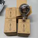 Lxcom Lighting G95 G30 Decorative Light Bulb 4W 120V Globe LED Bulbs Warm White 2200K Smoke Grey Glass Edison Filament Bulbs E26/E27 Base for Home Bar Resturant, 4 Pack