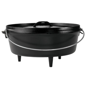 Lodge Pre-Seasoned Cast Iron Deep Camp Dutch Oven with Lid, 6 Quart