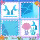 Yousoontic 4 Pcs Large Mermaid Birthday Party Decorations Under The Sea Baby Shower Cutout Sea Corals Stand up Cardboard Prop Photo Booth Entrance Decor for Birthday Baby Shower Wedding Party(Fresh)