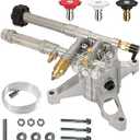 AR High Pressure Washer Pump 2400 PSI RMW22G24-EZ, Vertical 7/8" Shaft Power Washer Replacement Pump Head with Easy Start Valve by ANNOVI REVERBERI