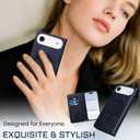 2 x Rssviss for iPhone Air Wallet Case, Flip Folio Case Compatible with Magsafe, RFID Blocking Card Holder Kickstand, Shockproof iPhone Cover Men Women for iPhone Air 6.5" Dark Blue