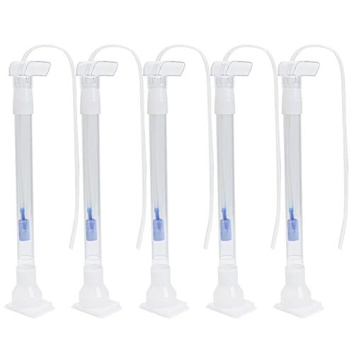 Marsrut 5pcs Under Gravel Filter Aquarium Uplift Tube, Undergravel Bottom Filters for Fish Tanks Water Cleaner Small Board Air Clean System Freshwater Saltwater, Clear Tubing Accessory Kit