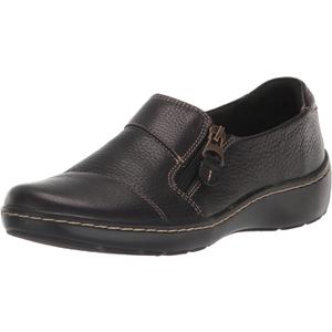 Clarks Women's Cora Harbor Loafers (8, Black Leather)