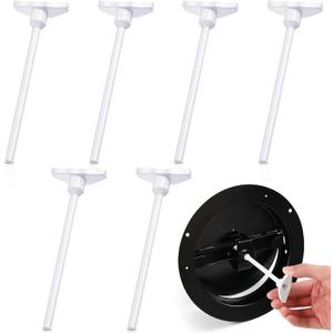 Wonderjune 6 Pcs Round Ceiling Diffuser Plastic Key Handle, Vent Key for Steel Butterfly Damper, Adjust Air Flow Replacement for Round Vent Cover 6" 8" 10" and 12", Key Only, Damper Not Included