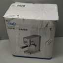 20Bar Espresso Machine, Compact Espresso Maker with Milk Frother, Stainless Steel Coffee Machine for Cappuccino&Latte, 42oz Water Tank, Visible Pressure Gauge, Home&Office, Silver