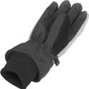 MAGARROW Kids Winter Warm Gloves Windproof Water-Resistant Snow Boys Girls Sport Gloves, X-Small (Fit Kids 4-6 Years), Black & Gray sides