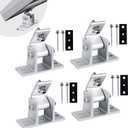 4PCS Solar Panel Mounts - Adjustable Brackets for RV & Flat Roofs, Tilt Angle 10-60