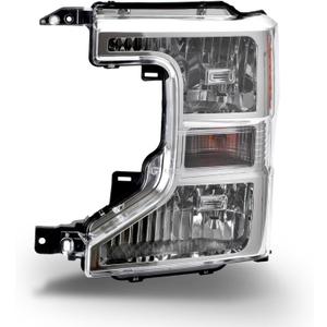Headlights Assembly Compatible with Ford F250 F350 Super Duty 2020 2021 2022,Headlamp Left Driver Side Replacement FO2502405 LC3Z13008B (Halogen Type)