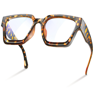 livho Oversized up to 99% Blue Light Blocking Glasses for Woman - Rectangle Fashion Glasses for Computer, Chic Preppy Frame