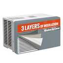 Air Conditioner Covers for Inside to Protect AC and Winter Insulation, 3 Layers Insulation Window Air Conditioner Cover with Aluminum Foil and 2mm Foam, 21"W x 15"H x 3.5"D - Grey