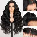 Megalook 13x4 HD Lace Front Wigs Human Hair 210 Density Body Wave Lace Front Wigs Human Hair Preplucked Natural Hairline Prebleached Knots Lace Front Wig for Black Women 12A Frontal Wigs 20 Inch