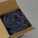 MIULEE Pack of 2 Decorative Burlap Linen Throw Pillow Covers Modern Farmhouse Vintage Pillowcase Rustic Woven Textured Cushion Cover for Sofa Couch Bed 18x18 Inch Blue