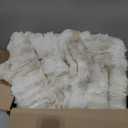 DAICO 3 Pieces Fluffy Faux Rabbit Fur Comforter Set Queen Size Tie Dyed Brown Plush Fuzzy Bubble Comforter Bedding Set Warm Cozy Bedding Comforter Sets for Winter, 1 Comforter and 2 Pillowcases