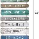 Inspirational Wall Art Decor for Office, Wooden Rustic Hanging Motivational Wall Art Decoration Sign, Inspiring Positive Quotes Wall Art for Home Living Room Bedroom Bathroom Classroom Gym 12"x24"