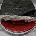 DEAYOU 12 Pack Red Charger Plate, 13-inch Beaded Chargers for Dinner Plates, Plastic Reusable Round Charger Platters for Wedding, Party, Event, Table Setting, Decoration, Holiday