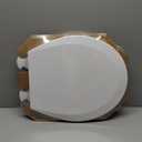 BEMIS 500EC 390 Toilet Seat with Easy Clean & Change Hinges, 1 Pack Round, Cotton White