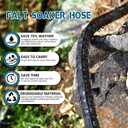 4 Pack Flat Soaker Hose 25FT for Garden Beds, Lightweight Drip Soaker Hose 100 ft for Foundation Watering of Plants Garden Sprinkler Soaker Hoses with Heavy Duty & Easy to Install (25ftx4)