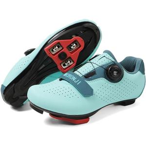 Cycling Shoes, Unisex Delta Cleats Compatible, Indoor Peloton and Outdoor Road Bike Shoes for Men and Women (Teal)