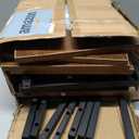 10 Gallon Fish Tank Stand, Aquarium Stand with 3-Tier Storage Shelves, Rustic Brown Metal Frame Turtle Tank,Adjustable Height Design (10 Gallon)