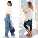 BESMART Denim Crossbody Bag Quilted Shoulder Bags for Women