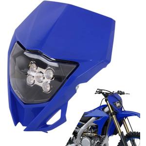 AnXin Dirt Bike Headlight,Motorcycle LED Head Light Universal for YZ125 YZ250 TTR230 YZ250F YZ450F DRZ400 WR250F WR450F Most Dirt Pit Bike Supermoto Enduro Motocross Blue