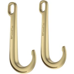 2PCS 15" Heavy Duty J Hooks for Towing, Yellow Zinc Plated Tow J Hook Grade 70 Clevis J Hook for Transport Chain, 5400LBS Capacity Heavy Load