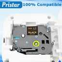 Pristar Ptouch Gold on Black Label Tape 18mm Compatible for Brother Label Maker 18mm 0.7 Laminated TZ Tape TZe-344 TZe344 Work with P Touch D600 P700 D400AD D400VP P900W Label Maker, 3-Pack