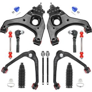 12pc RWD Front End Upper & Lower Control Arms Suspension Kits with Polyurethane Bushing for 1999-2006 Chevy Silverado 1500, GMC Sierra 1500