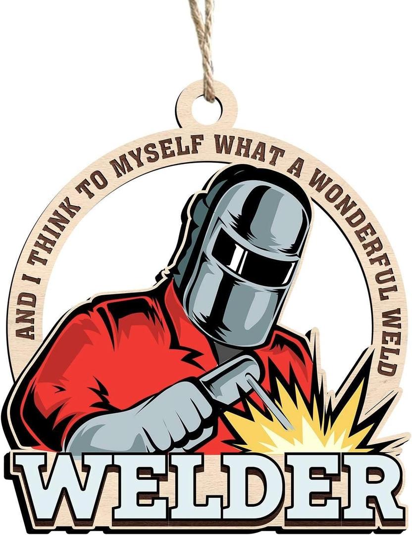 4 x Welder Christmas Ornament 2025 - Unique Welding Gifts for Men Women, Welder Ornaments for Christmas Tree, Funny Gifts for Tree Decor, Funny Ornaments for Men Friends Neighbors