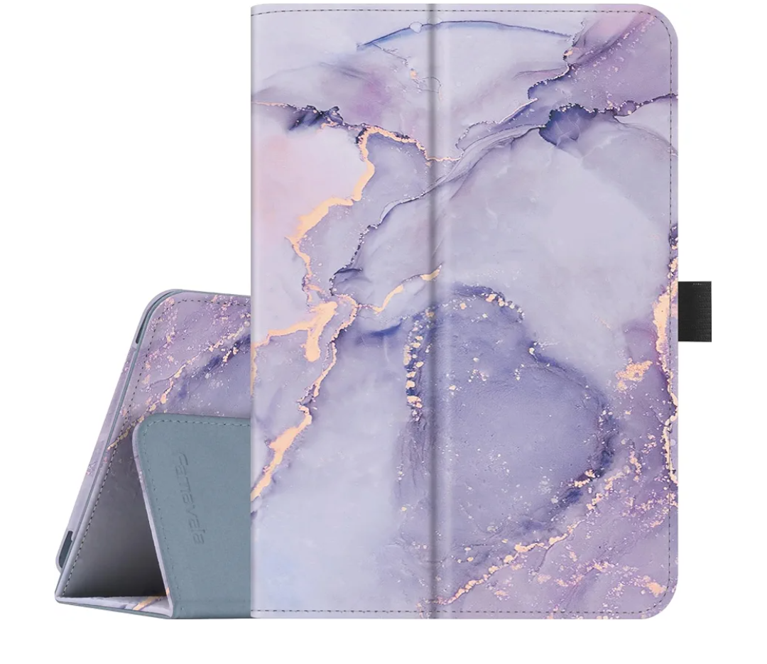 Famavala Folio Case for 7" Inch Tablet (12th Generation, 2022 Released), Slim Cover with Auto Wake/Sleep, not fit for 7" Alcatel A7s Android Tablet (Marble Purple)