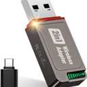 2in1 Wireless Carplay Adapter,2025 Upgrade Mini USB Design for Car Play&Android Auto,Easy Use Fast Stable Connection for iPhone (Grey-Brown)