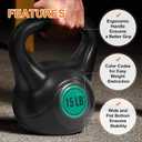 Fitvids Kettlebell Sets Piece Strength Training KettleBells Weight Set, 5LB, 10LB and 15LB