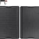 24" X 16" Reversible Cast Iron Griddle for Camp Chef, Flat Top Plate for Gas/Stove/Charcoal/Propane Grill, Universal 4 Burner Stove Top Griddle for Outdoor Cooking & Camping Accessories