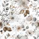 Floral Wallpaper Peel and Stick Vintage Gray Leaf Self Adhesive Removable Contact Paper for Nursery Bedroom Mural Wall Decorative 17.7''x236''
