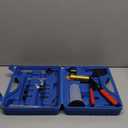 Orion Motor Tech Brake Bleeder Kit with Hand Vacuum Pump and Adapters, Brake Bleeding Kit for Brake Fluid Power Steering Fluid More, Vacuum Brake Bleeder Pump with Pressure Gauge (Blue)