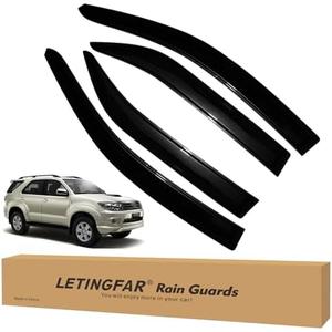 LETINGFAR Window Visors Rain Guards for Toyota Fortuner 2005 2006 2007 2008 2009 2010 2011 2012 2013 2014 2015 Accessories, Wind Deflectors Vent Shades for Toyota Fortuner