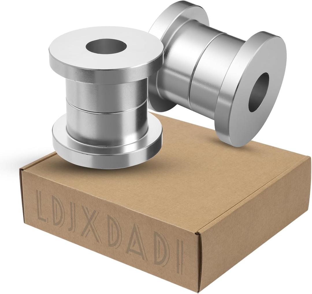 Solid Billet Handlebar Riser Bushings Compatible with Harley Softail Dyna Sportster FXR FX 1984-2016 (Silver