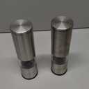 LARS NYSM Salt and Pepper Grinder Set Manual, Stainless Steel Salt and Pepper Mills with Adjustable Ceramic Grinder I Design Spice Shakers (Stainless Steel)